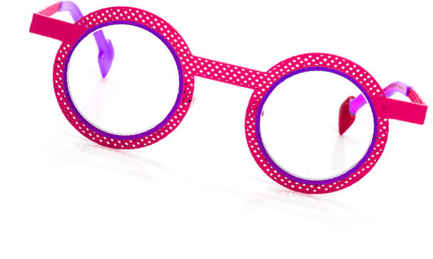 2 pink glasses