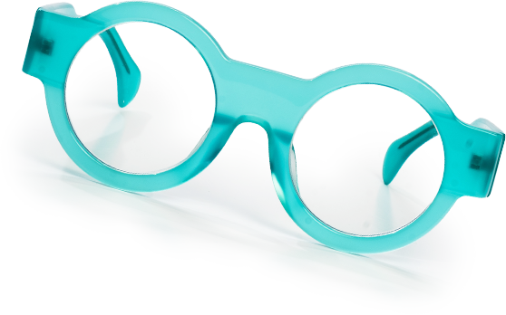 3 blue glasses